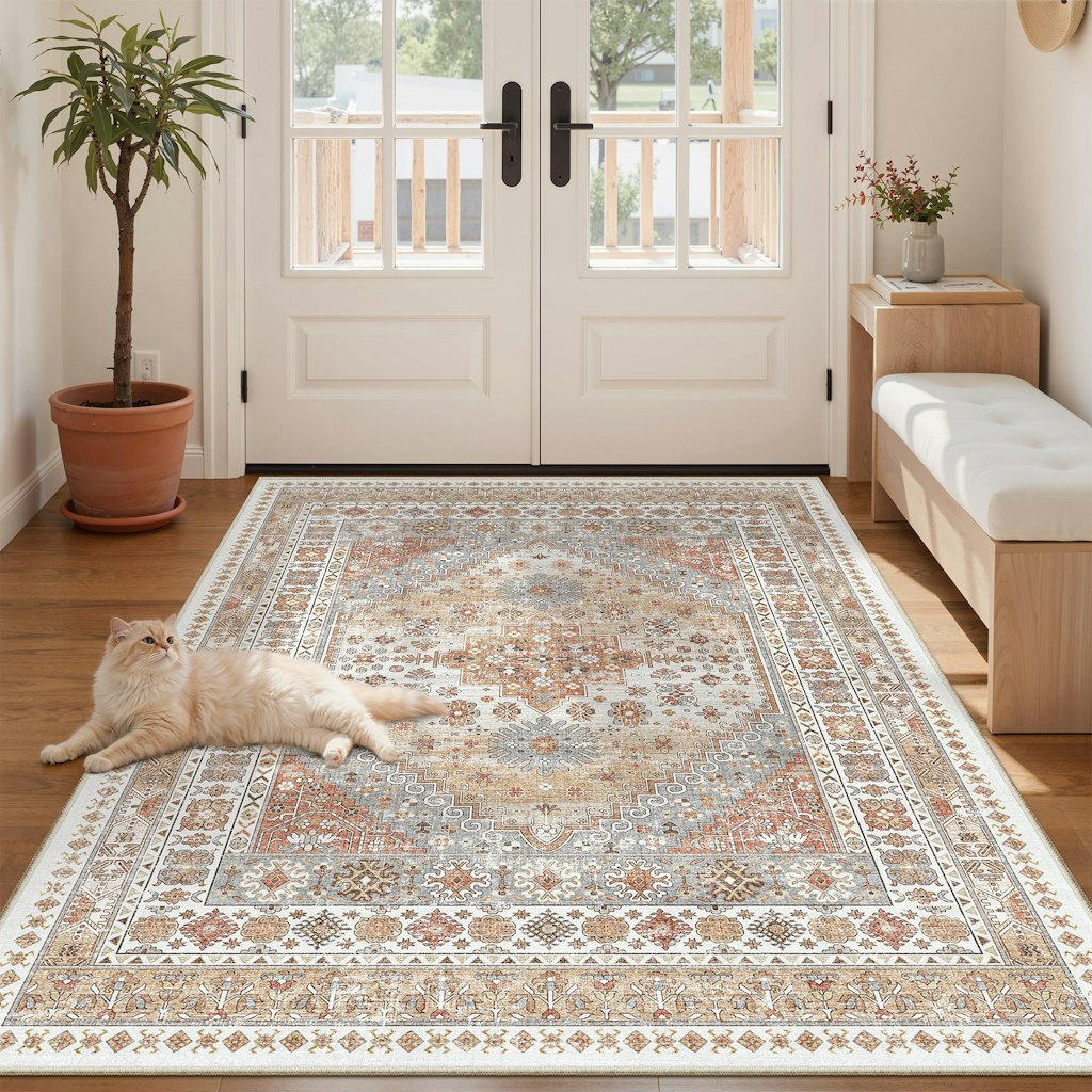 3 x 5-Foot Machine Washable Area Rug: $20