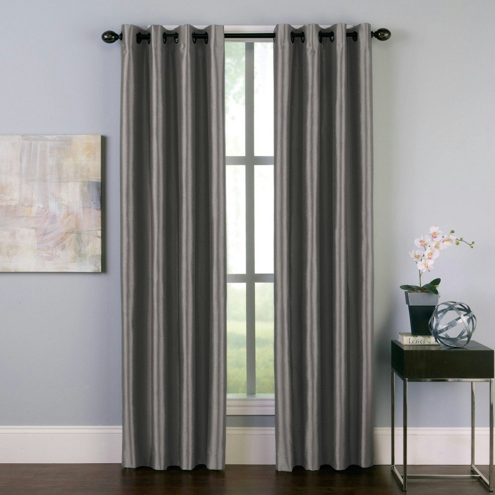 Window Curtainworks 50"x120" Light Filtering Malta Grommet Top Curtain Panel: $26.99