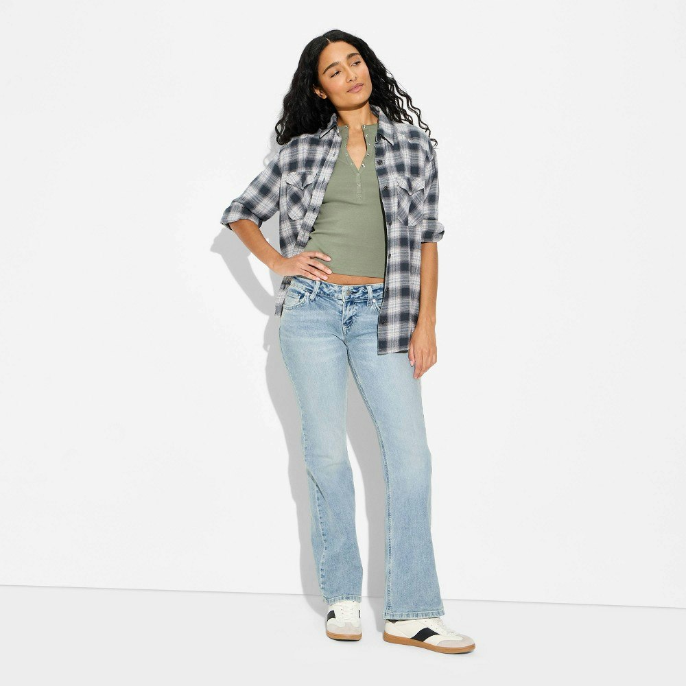 Wild Fable Women's Babyboot Low-Rise Flare Jeans: $32