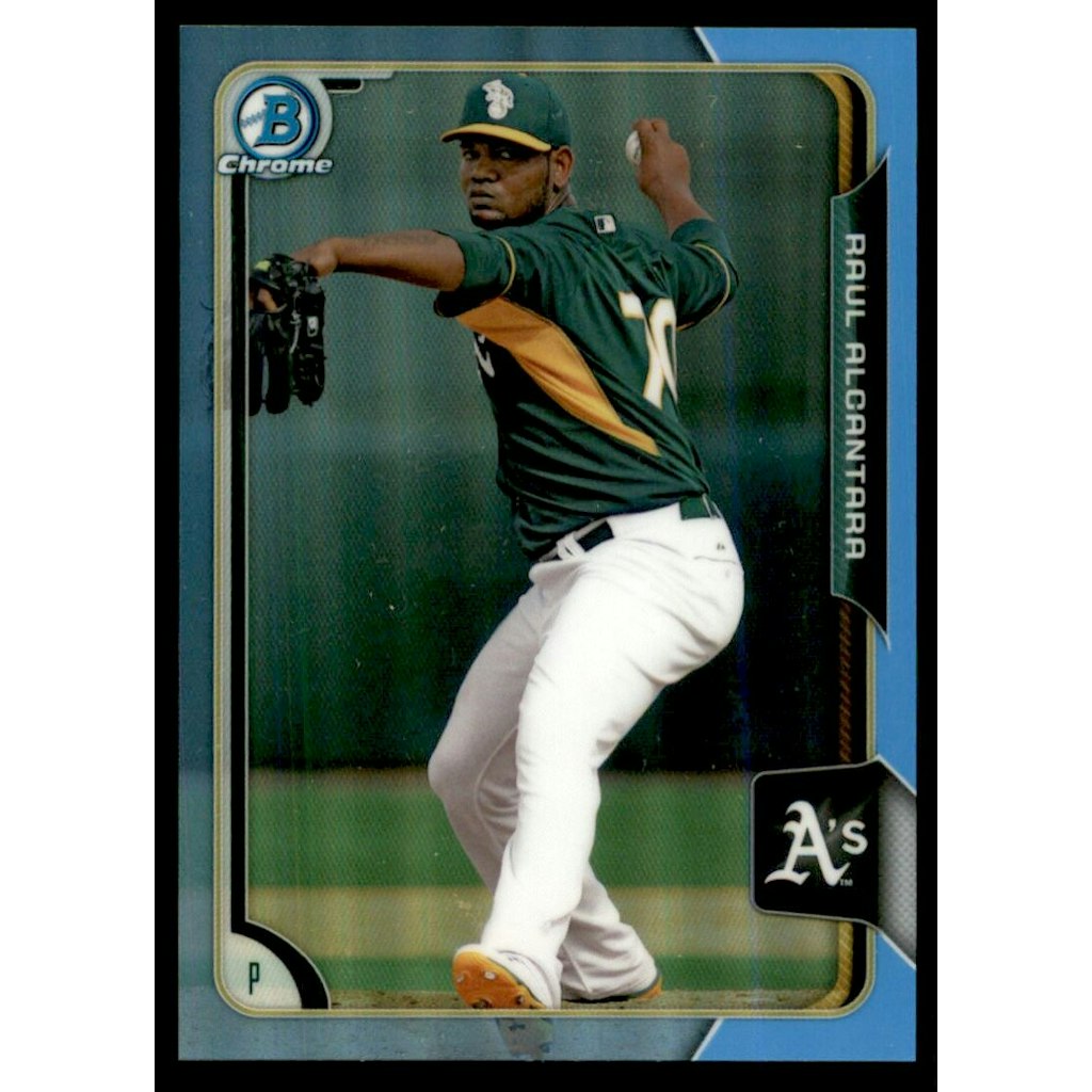 2015 Bowman Chrome Prospects Raul Alcantara Blue Refractor Card: $10