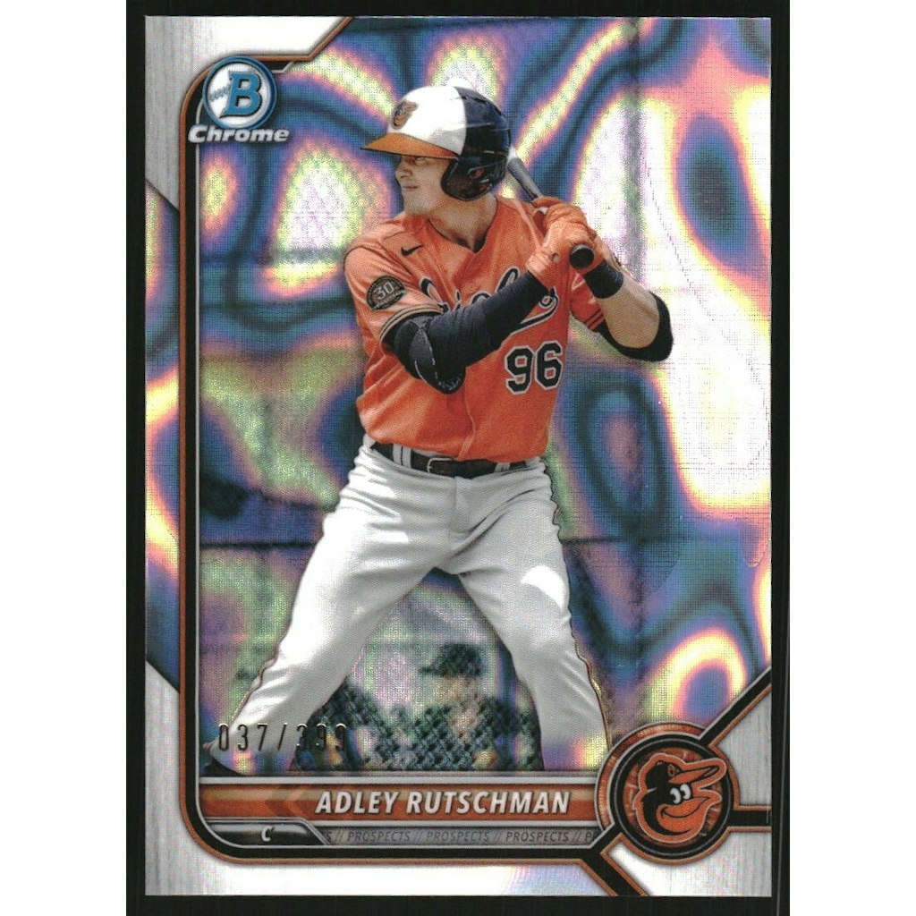 2022 Bowman Chrome Adley Rutschman Lava Refractor Prospect Card: $27