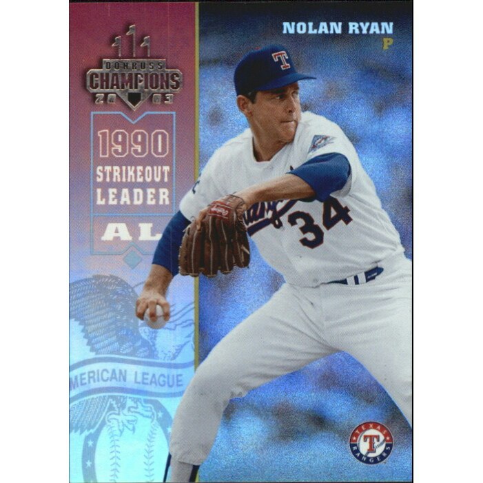 2003 Donruss Champions Nolan Ryan Rangers Baseball Card: $140