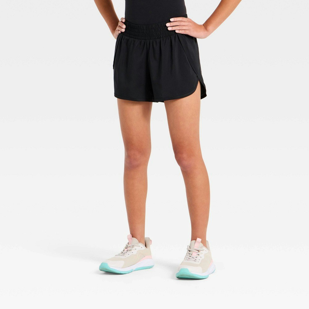 All In Motion Girls' Run Shorts: $10