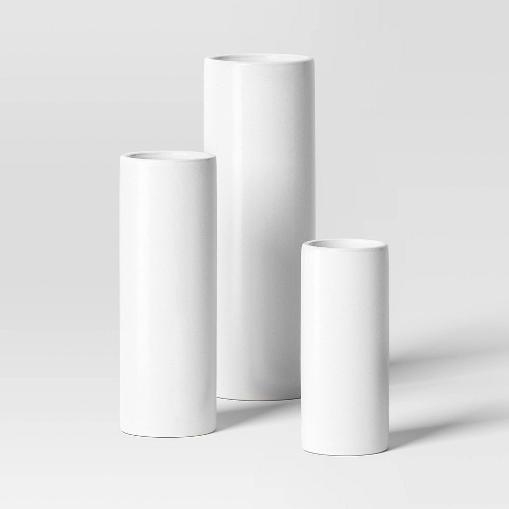 Room Essentials Ceramic Cylinder Vase 3-Piece Set: $16