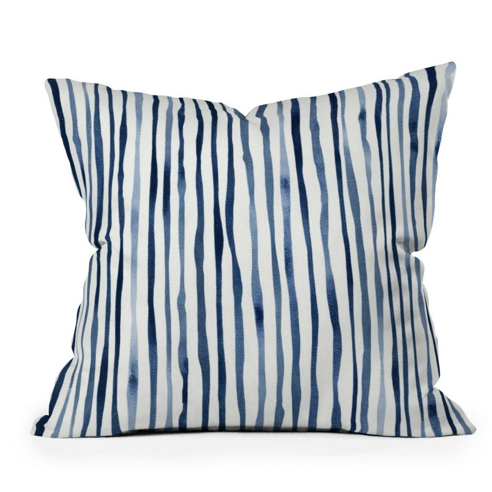 Deny Designs 16"x16" Laura Trevey Blue Watercolor Stripe Throw Pillow: $45 Deny Designs 16"x16" Laura Trevey Blue Watercolor Stripe Throw Pillow: $45