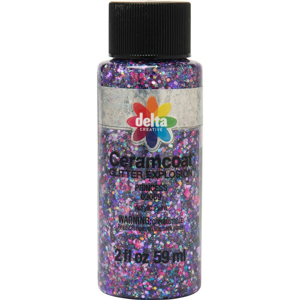 Delta Ceramcoat Glitter Explosion Acrylic Paint 2-oz. Bottle: $3.99