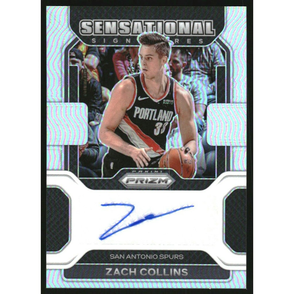Zach Collins 2021-22 Panini Prizm Sensational Signatures Silver Prizm Card: $10.80