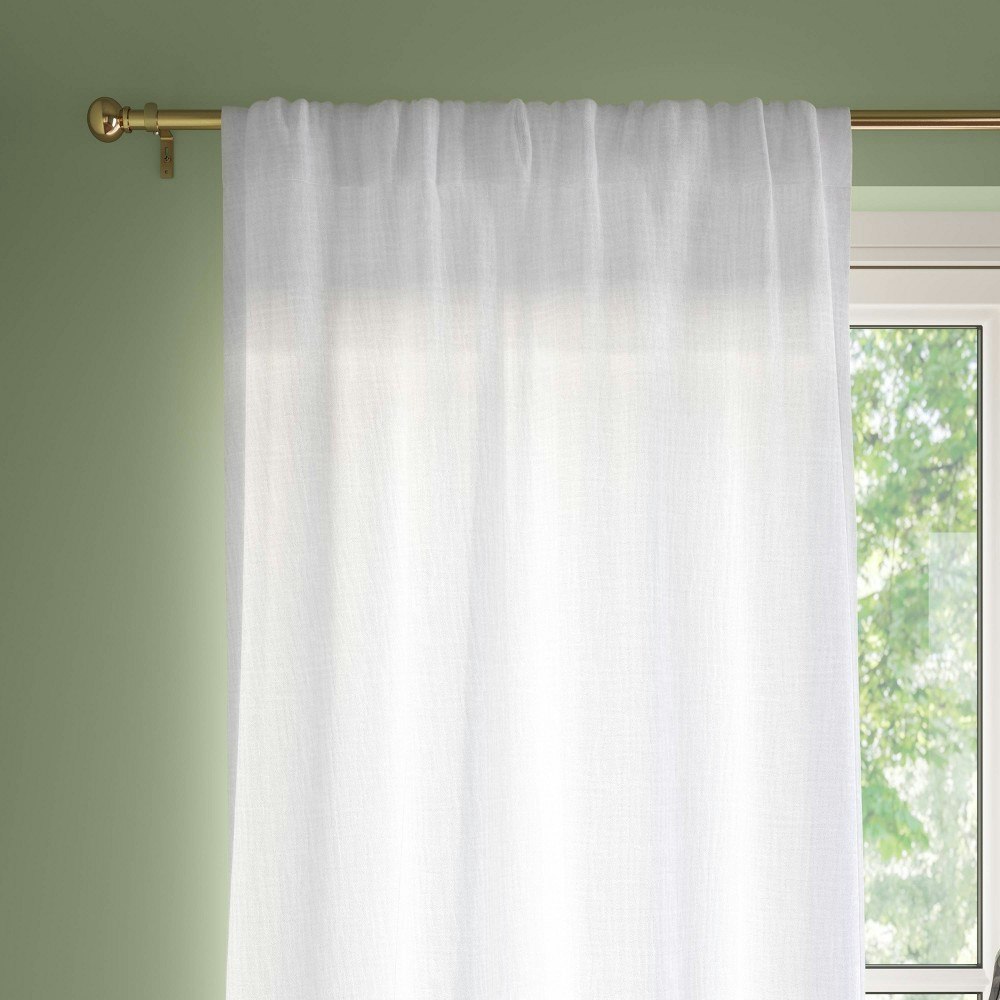 Room Essentials 42" x 84" Sheer Crinkled Gauze Matelassé Curtain Panel: $12 Room Essentials 42" x 84" Sheer Crinkled Gauze Matelassé Curtain Panel: $12