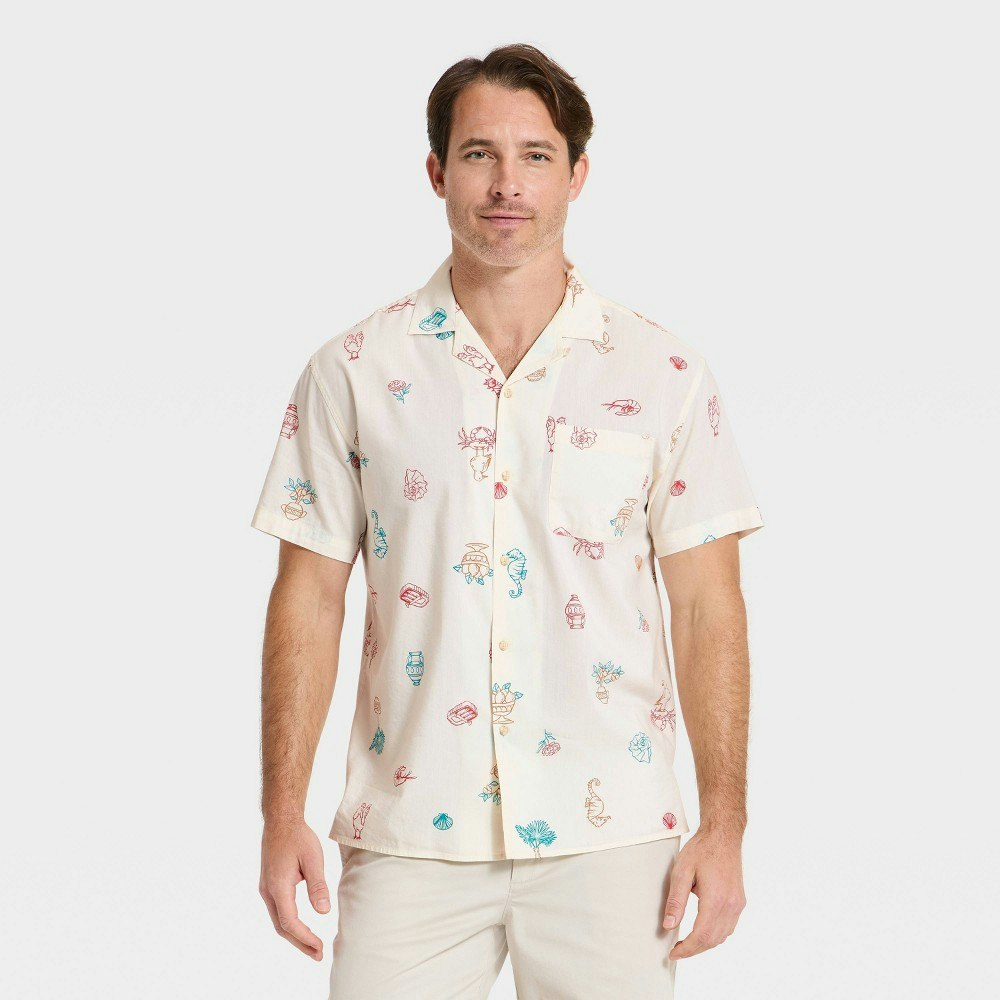 Goodfellow & Co Men's Printed Camp Collar Short Sleeve Button-Down Shirt: $30 Goodfellow & Co Men's Printed Camp Collar Short Sleeve Button-Down Shirt: $30