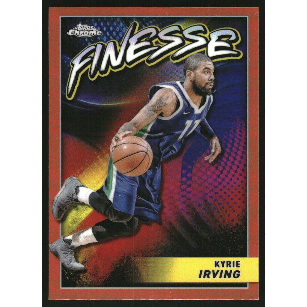 2023-24 Topps Chrome Finesse Kyrie Irving Orange Refractor Trading Card: $12 2023-24 Topps Chrome Finesse Kyrie Irving Orange Refractor Trading Card: $12