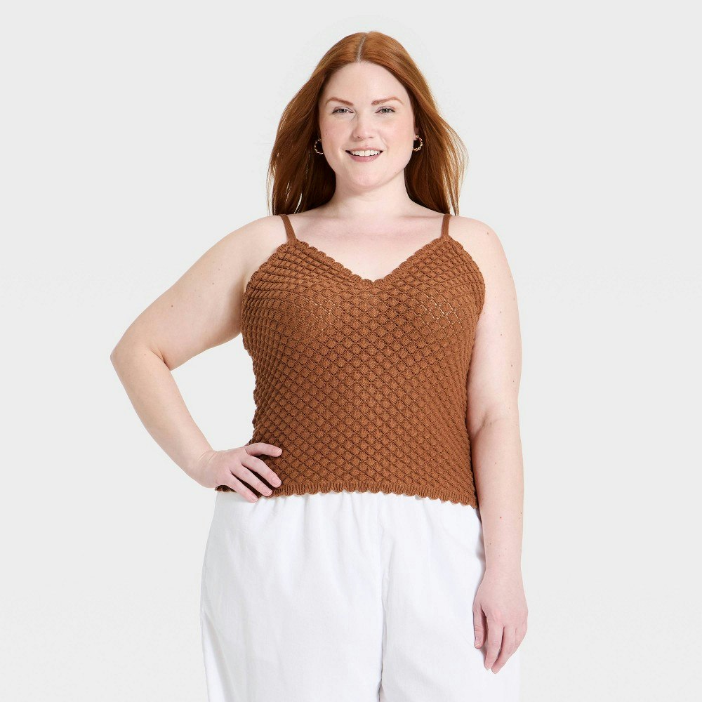 Women's Pointelle Tank Top 4X: $22