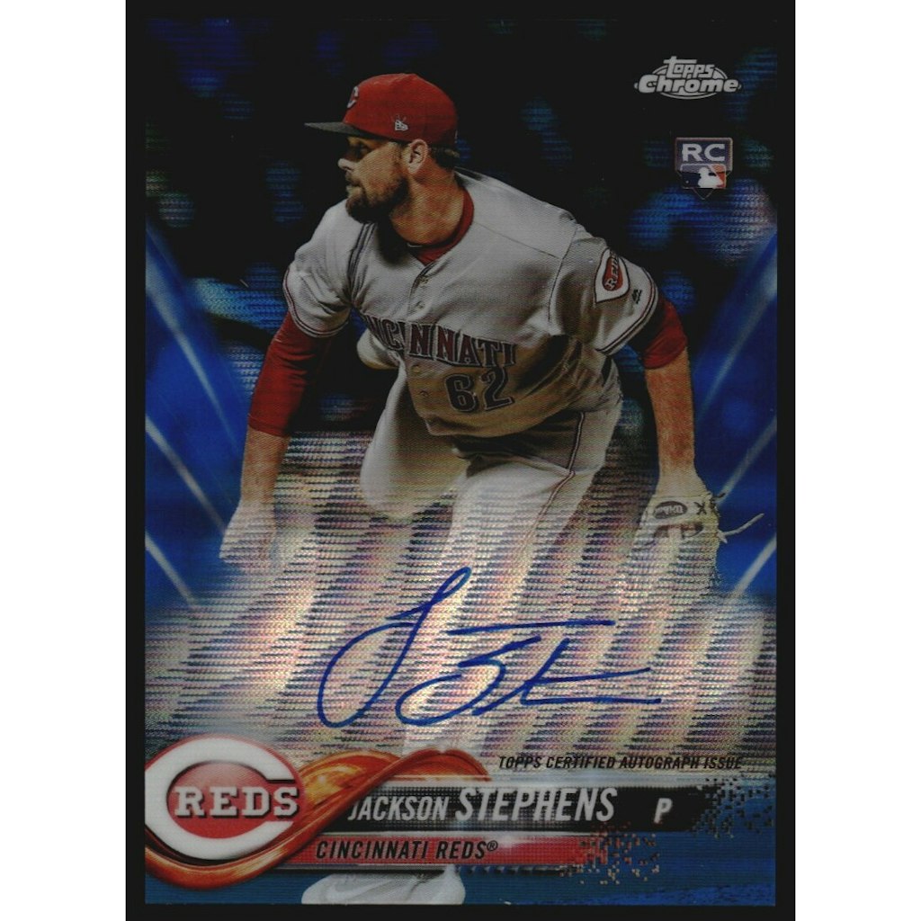 2018 Topps Chrome Jackson Stephens Blue Wave Refractor Rookie Autograph: $10.80