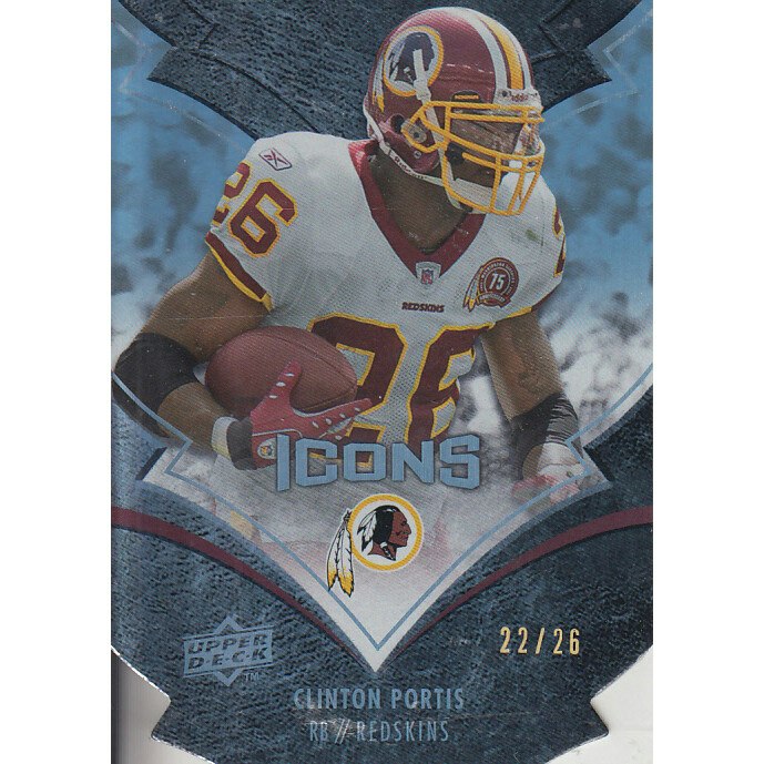 2008 Upper Deck Icons Clinton Portis Die Cut #100/26: $10.80