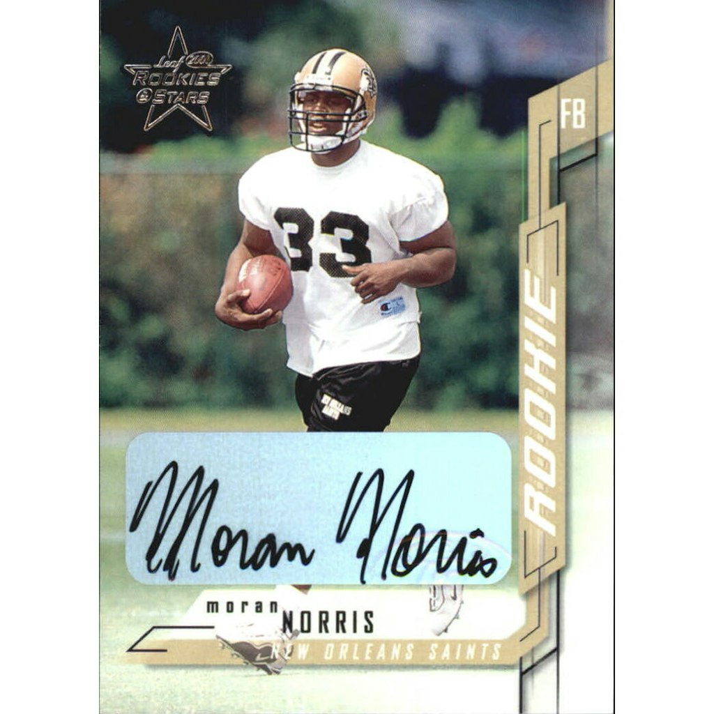 2001 Leaf Rookies and Stars Moran Norris Rookie Autograph Card: $10.50 2001 Leaf Rookies and Stars Moran Norris Rookie Autograph Card: $10.50