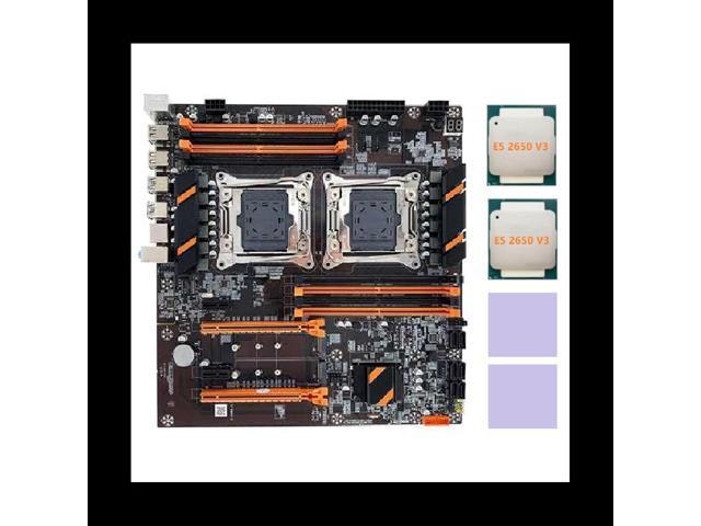 X99 Dual CPU Motherboard LGA2011 with 2 Intel Xeon E5-2650 v3 CPUs and Thermal Pads: $406.18 X99 Dual CPU Motherboard LGA2011 with 2 Intel Xeon E5-2650 v3 CPUs and Thermal Pads: $406.18