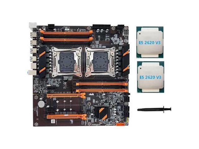 X99 Dual LGA2011-3 Motherboard with 2 Intel Xeon E5 2620 V3 CPUs: $343.19 X99 Dual LGA2011-3 Motherboard with 2 Intel Xeon E5 2620 V3 CPUs: $343.19
