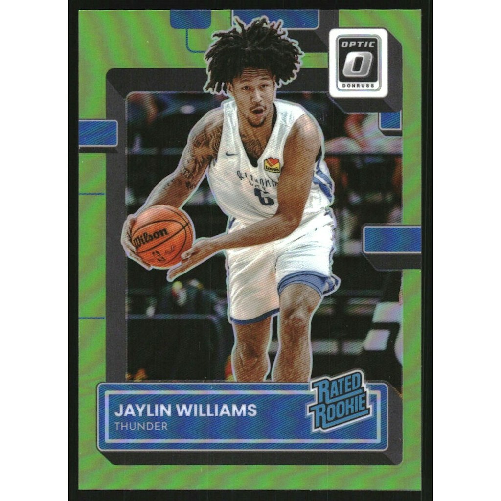 2022-23 Donruss Optic Jaylin Williams Lime Green Rookie Card: $18
