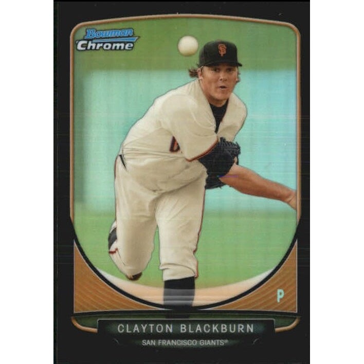 Clayton Blackburn 2013 Bowman Chrome Prospects Black Refractor Card: $10.50 Clayton Blackburn 2013 Bowman Chrome Prospects Black Refractor Card: $10.50