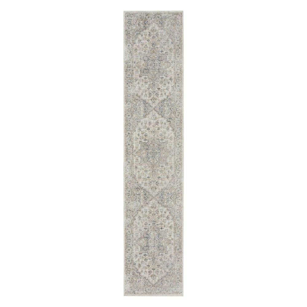 2' x 8' Gray Oriental Washable Area Rug: $49.99