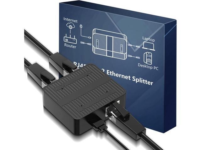 Gigabit Ethernet Splitter 1-to-2 Network Switch: $19.76