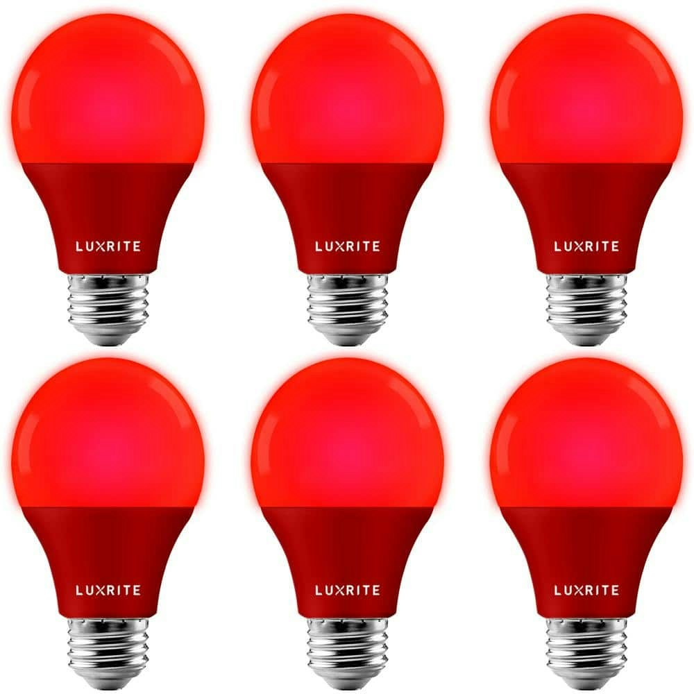 60-Watt Equivalent A19 Red LED Light Bulb 6-Pack: $38.49 60-Watt Equivalent A19 Red LED Light Bulb 6-Pack: $38.49