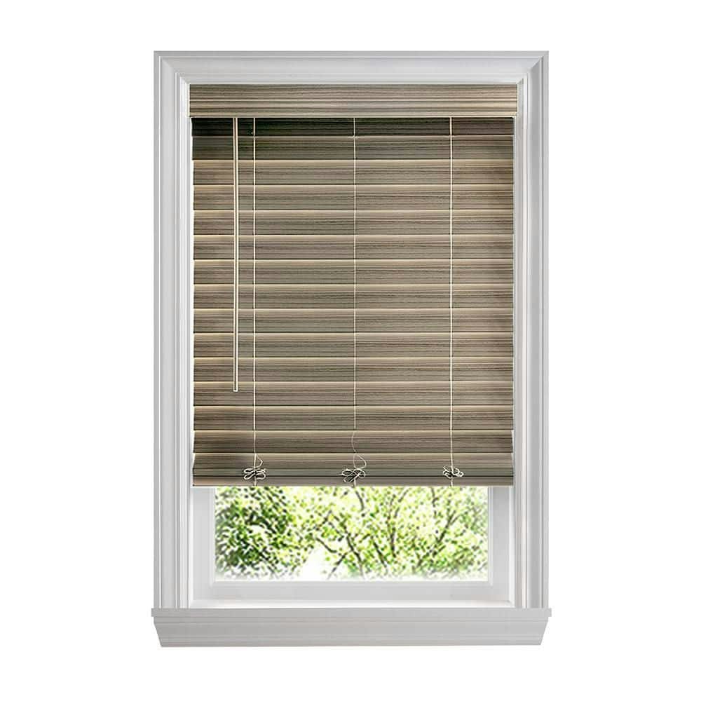 Driftwood Gray 18" x 48" Cordless 2.5-Inch Faux Wood Blinds: $27.32 Driftwood Gray 18" x 48" Cordless 2.5-Inch Faux Wood Blinds: $27.32