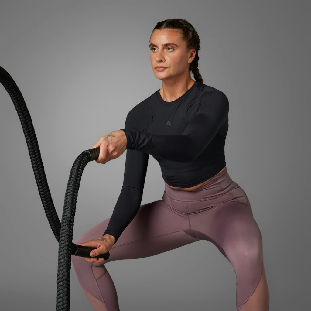 Adidas Women's HIIT Seasonal Crop Long Sleeve Training Tee: $33 Adidas Women's HIIT Seasonal Crop Long Sleeve Training Tee: $33