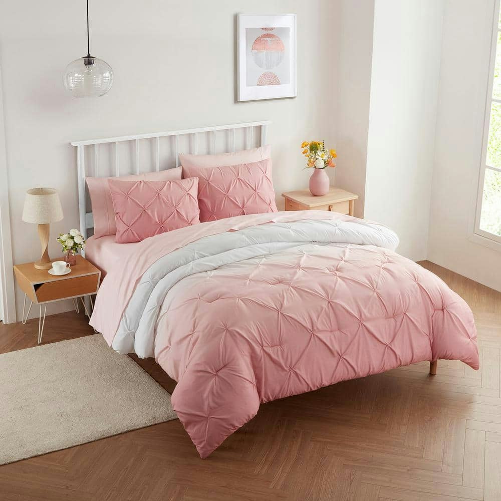 Loralie Queen 7-Piece Ombre Pintuck Microfiber Bedding Set: $75.99 Loralie Queen 7-Piece Ombre Pintuck Microfiber Bedding Set: $75.99