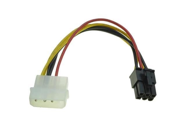 4-Pin Molex to 6-Pin PCIe Video Card Power Adapter Cable: $33.90 4-Pin Molex to 6-Pin PCIe Video Card Power Adapter Cable: $33.90