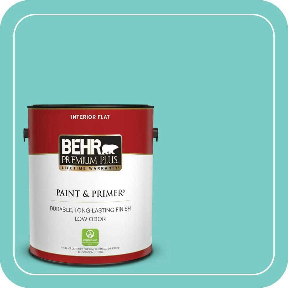 Blue Green Gem Flat Low Odor Interior Paint and Primer 1-Gallon: $34.98 Blue Green Gem Flat Low Odor Interior Paint and Primer 1-Gallon: $34.98