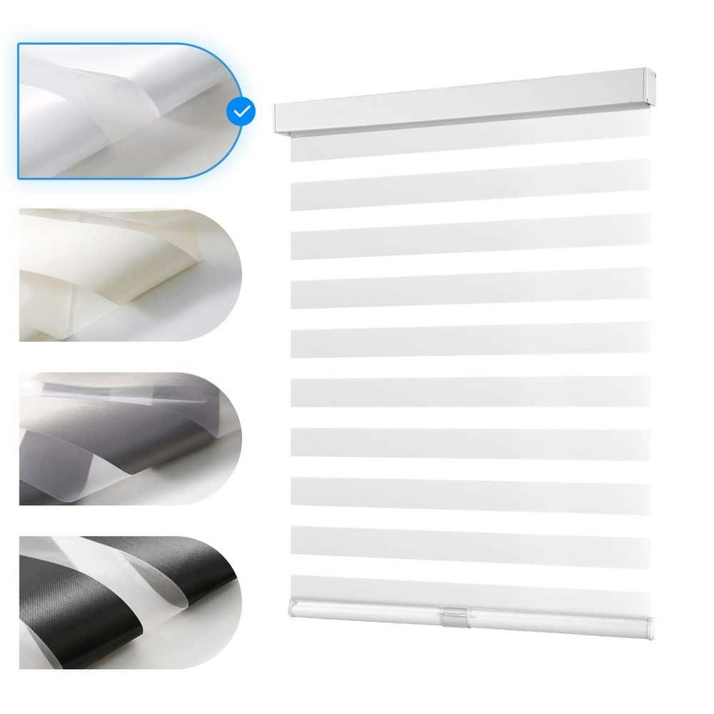 Zebra Blinds Cordless Dual-Layer Light Filtering Shades 63" x 72": $95.44 Zebra Blinds Cordless Dual-Layer Light Filtering Shades 63" x 72": $95.44