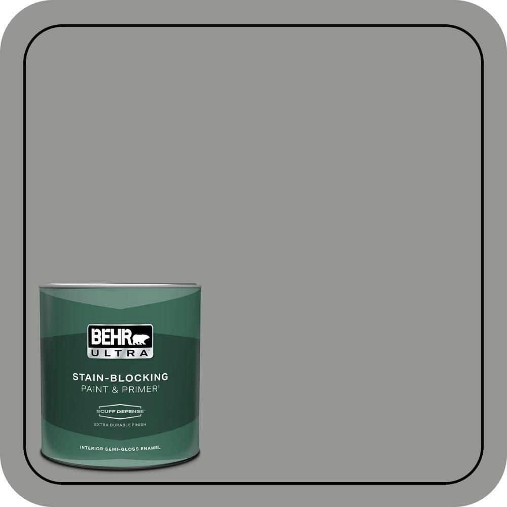 Behr Premium Plus Shark Fin Semi-Gloss Interior Paint and Primer 1-Quart: $24.98 Behr Premium Plus Shark Fin Semi-Gloss Interior Paint and Primer 1-Quart: $24.98