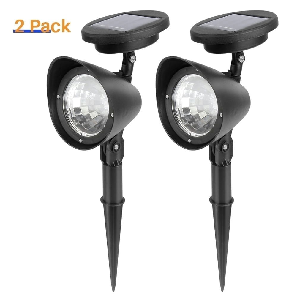 Viiwii Solar LED Landscape Spotlights 2-Pack: $12.95