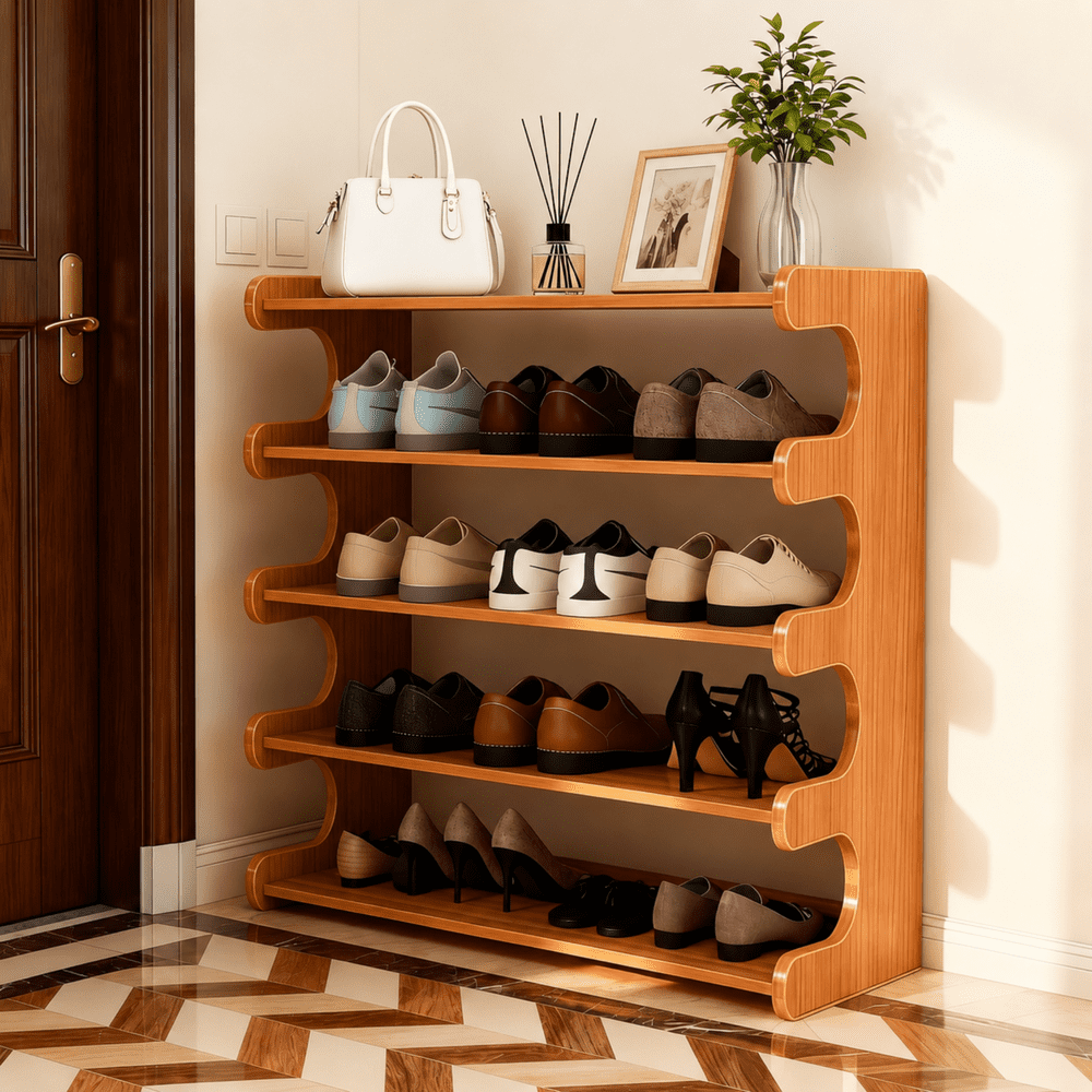 Mehoom 5-Tier Bamboo Shoe Rack: $35.99 Mehoom 5-Tier Bamboo Shoe Rack: $35.99