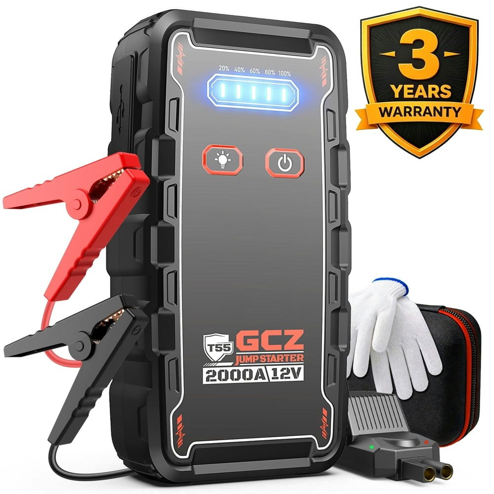 GCZ 2,000A 12,000mAh Car Jump Starter: $39.89 GCZ 2,000A 12,000mAh Car Jump Starter: $39.89