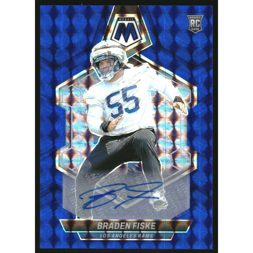 2024 Panini Mosaic Braden Fiske Rookie Autograph Blue Card: $10.80