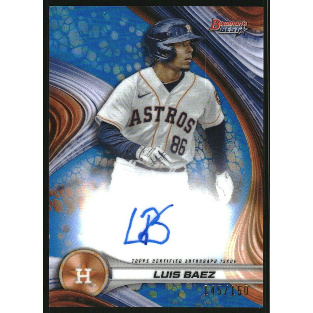 2024 Bowman's Best Luis Baez Autograph Blue Refractor Card: $13.50 2024 Bowman's Best Luis Baez Autograph Blue Refractor Card: $13.50