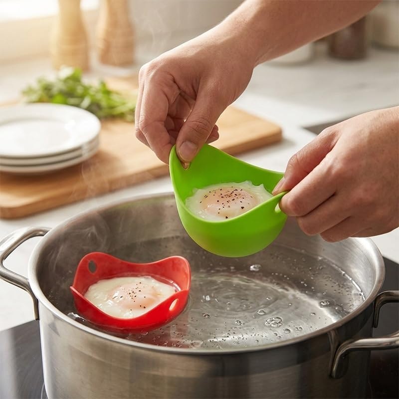 Silicone Egg Poacher Cup 2-Pack: $1.23
