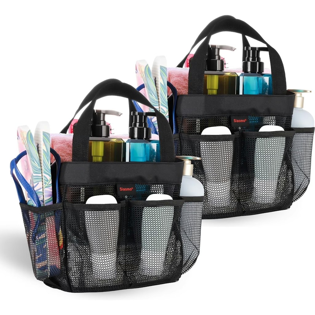 Siaomo Mesh Shower Caddy Tote Bag 2-Pack: $12
