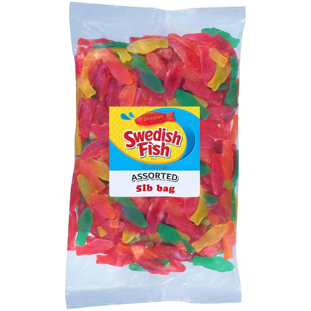 Swedish Fish Assorted Soft & Chewy Gummy Candy 5-lb. Bag: $16 via Sub & Save