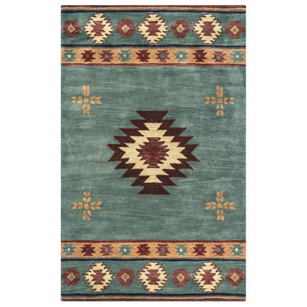 Alora Décor Ryder 3'x5' Green Southwest Area Rug: $319.99 Alora Décor Ryder 3'x5' Green Southwest Area Rug: $319.99
