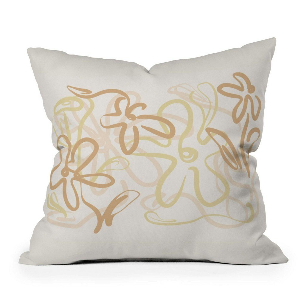 Deny Designs 20"x20" Alilscribble Another Flower Square Throw Pillow: $55.99