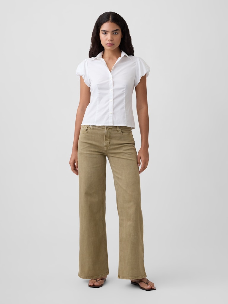 Mid Rise Wide-Leg Jeans: $39.99
