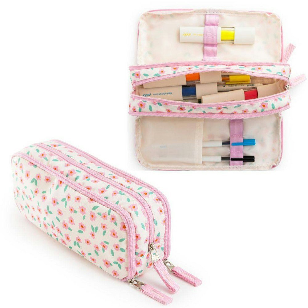 Yoobi Triple Zip Pencil Pouch: $9.99