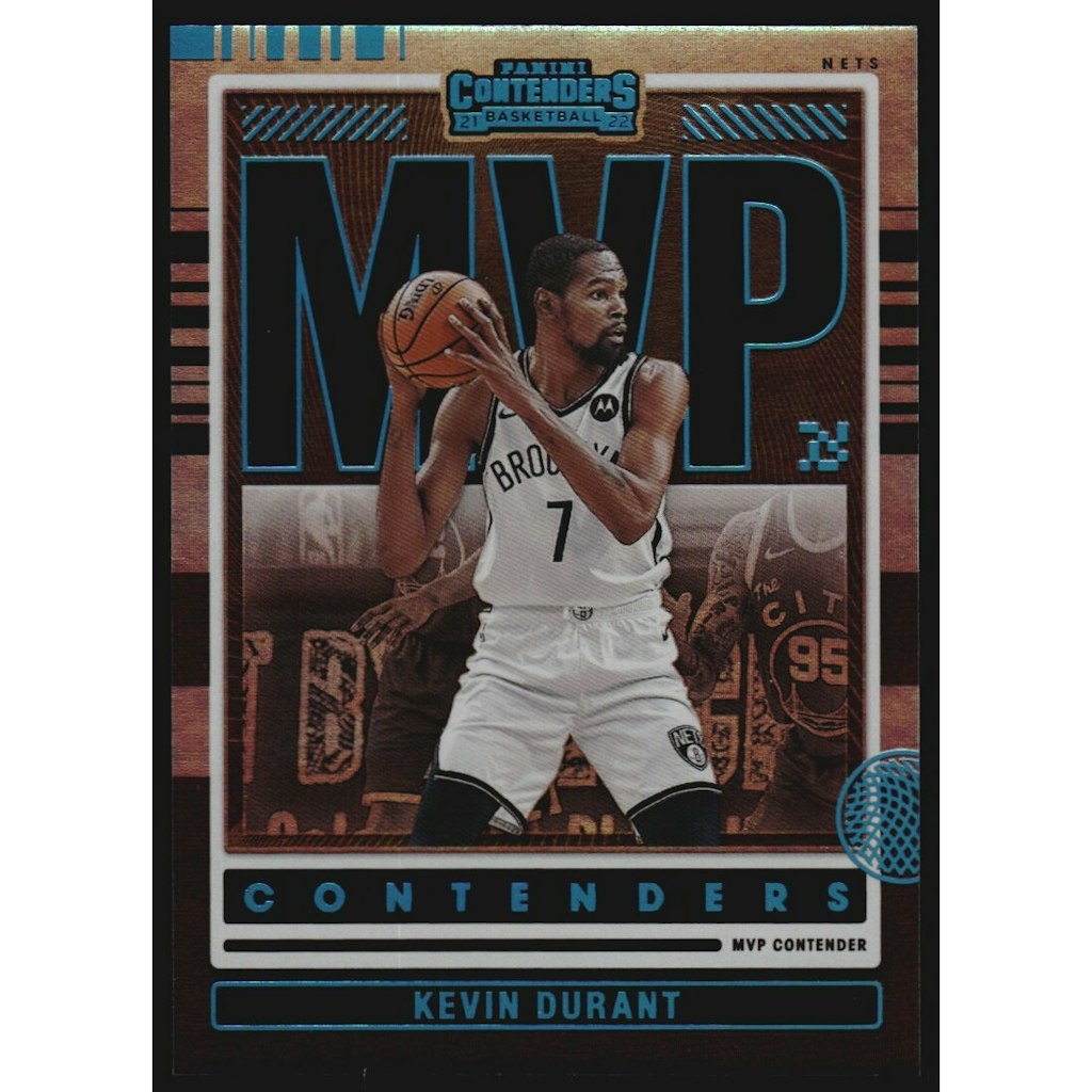 2021-22 Panini Contenders Kevin Durant MVP Contenders Trading Card: $13.50 2021-22 Panini Contenders Kevin Durant MVP Contenders Trading Card: $13.50