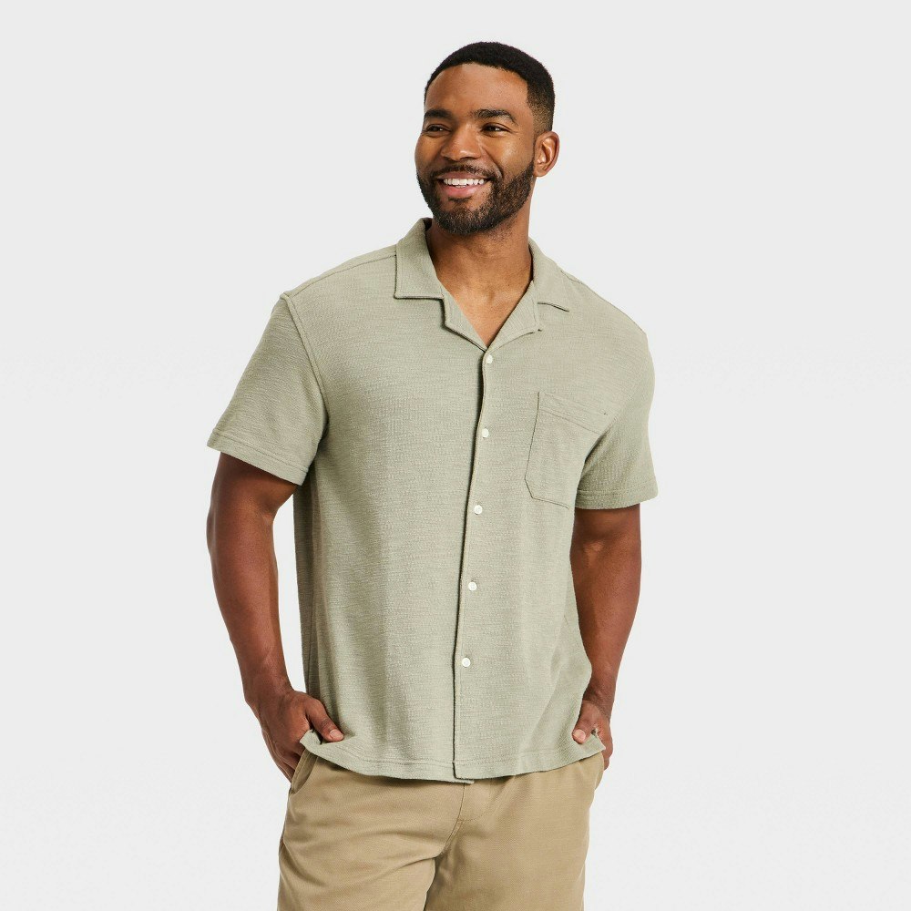 Goodfellow & Co Men's Short Sleeve Knit Camp Shirt: $30