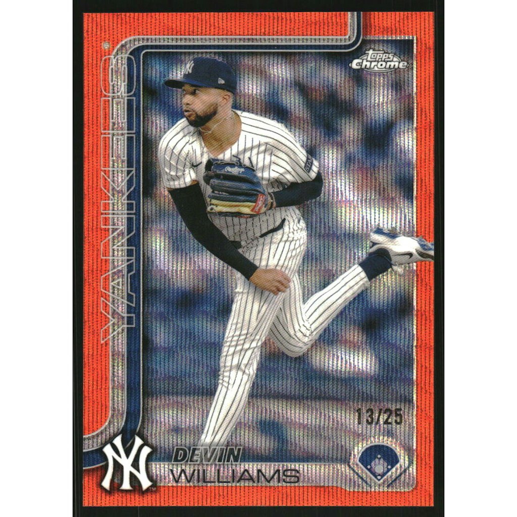 2025 Topps Chrome Orange Wave Refractor Devin Williams #153: $13.50 2025 Topps Chrome Orange Wave Refractor Devin Williams #153: $13.50