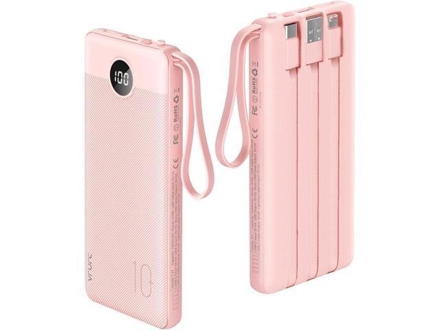 VRURC 10,000mAh Portable Phone Charger with Built-in Cables: $43.96 VRURC 10,000mAh Portable Phone Charger with Built-in Cables: $43.96