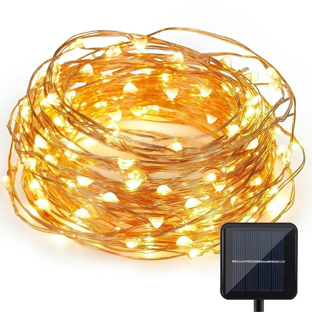 Somnr 33-Foot 100 LED Waterproof Solar Fairy String Lights: $10 Somnr 33-Foot 100 LED Waterproof Solar Fairy String Lights: $10