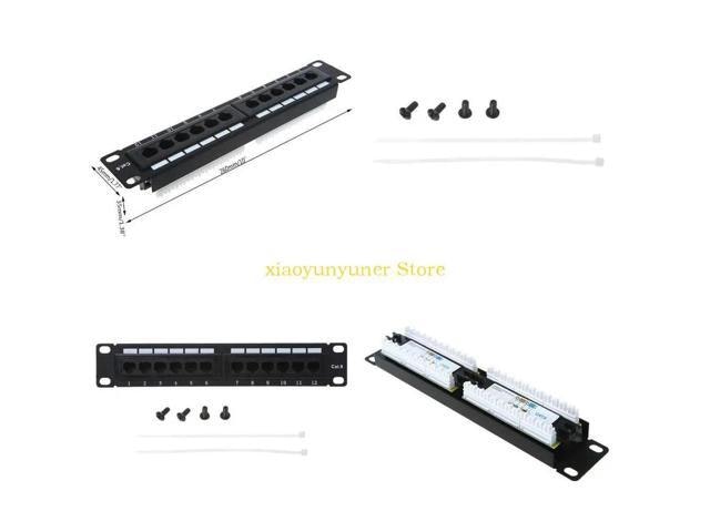12-Port Cat6 RJ45 Wall Mount Patch Panel: $36.20